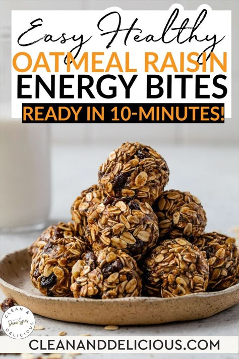 Rolled Oats Snack Recipe, Protein Balls Oatmeal Raisin, Oatmeal Raisin Energy Bites, Rolled Oat Energy Balls, Alyssa’s Healthy Oatmeal Bites Recipe, Rolled Oats Protein Balls, Healthy Oatmeal Bites Recipe, Oatmeal Raisin Energy Balls, Recipes With Raisins