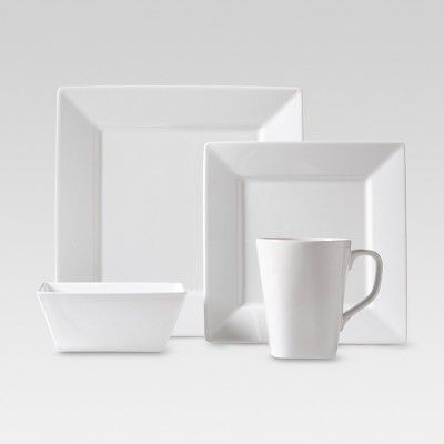 Shop Target for Dinnerware Sets you will love at great low prices. Free 2-day shipping on most items or same-day pick-up in store. Table Settings Everyday, Stoneware Dinner Sets, White Dinnerware Set, Square Dinnerware Set, Luxury Tableware, Stoneware Dinnerware Sets, Dinner Table Setting, White Dinnerware, Tableware Design