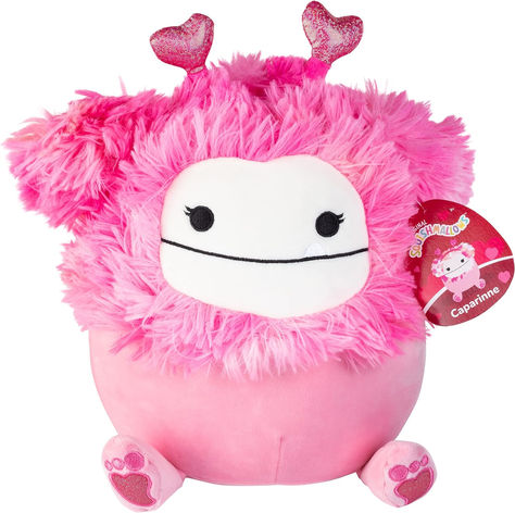 Squishmallows 10" Caparinne The Bigfoot Valentine's Day Plush - Officially Licensed - Collectible Cute Soft & Squishy Stuffed Animal Toy - Add to Your Squad - Gift for Kids,Girls & Boys -10 Inch #ad #squishmallows #squishmallow #valentinesday #valentine #valentinesdaysquishmallow #valentinesdaygift #valentinegift Pink Stuffed Animals, Holographic Fabric, Soft Stuffed Animals, Pink Body, Cute Stuffed Animals, Party Activities, Cute Plush, Gift For Kids, Be My Valentine