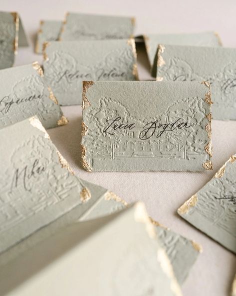 Blind Letterpress, Leaf Wedding Invitations, Gold Leaf Invitations, Leaf Place Cards, Letterpress Invitation Suite, Letterpress Paper, Leaf Invitations, Venue Illustration, Wedding Invitations Leaves