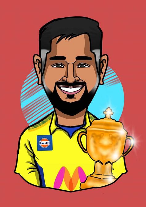 This cartoon photo is draw by me..🎨
I am used autodesk sketchbook app for this.. Ms Dhoni Cartoon Art, Dhoni Cartoon, Ms Dhoni Csk, Dhoni Drawing, Dhoni Csk, Sketchbook App, Cricket Quotes, Cartoon Sketch, Autodesk Sketchbook