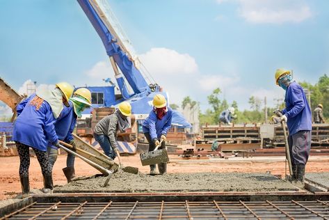 Why Concrete Is A Popular Material For Construction Projects? #Concrete Build Your House, Construction Contractors, Concrete Contractor, Commercial Construction, Advertising Services, Good Environment, Construction Services, Building A New Home, General Contractor