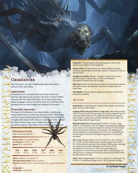 Dnd Homebrew Monsters, Dnd Enemies, Homebrew Monsters, Dnd Monster, Monster Manual, Dnd Stats, Creaturi Mitice, Dnd Stories, Dnd Homebrew