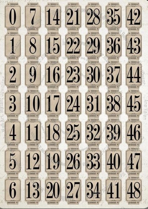 Vintage Tickets, Printable Tickets, Numbers Printable, Vintage Ticket, Etiquette Vintage, طابع بريدي, Vintage Numbers, Printable Collage Sheet, Free Vintage Printables