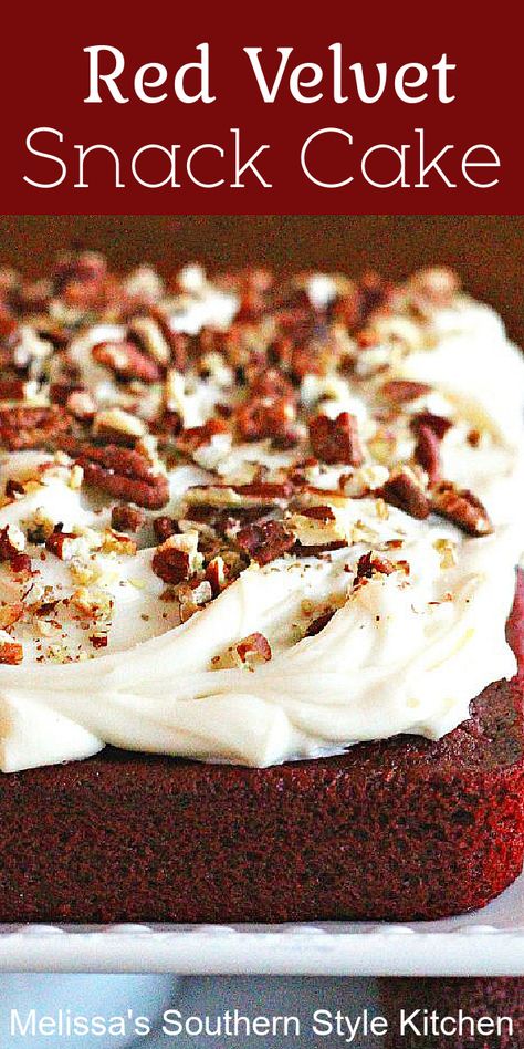 Small Red Velvet Cake Recipe, Small Red Velvet Cake, Tea Time With Friends, Snack Cake Recipe, Everyday Cakes, Retro Desserts, Red Velvet Cake Recipe, Southern Desserts, Decadent Chocolate Cake