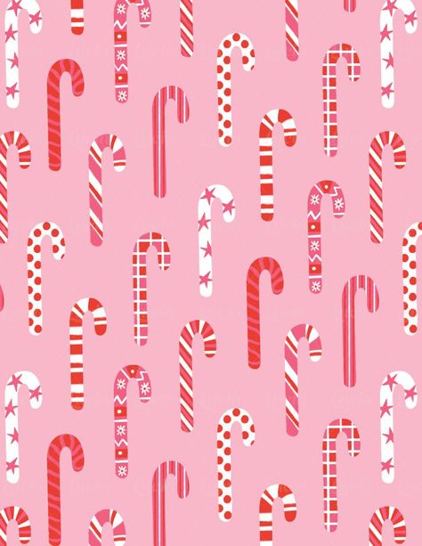 Candy Cane Mix Pink Seamless Pattern Digital Download Repeat File Fabric Printing Sublimation Paper Wrapping Scrapbook Commercial Use Candy Cane Background, Christmas Papers, Paper Wrapping, Christmas Sweets, Pink Bubbles, Fabric Printing, Sublimation Paper, Christmas Illustration, Candy Canes