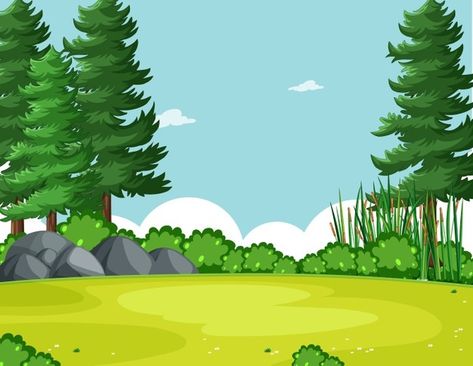 Greenery Background, Forest Cartoon, Lotus Flower Wallpaper, Park Scene, 2d Character Animation, Blue Sky Wallpaper, About Blank, Tree Scene, Cartoon Trees