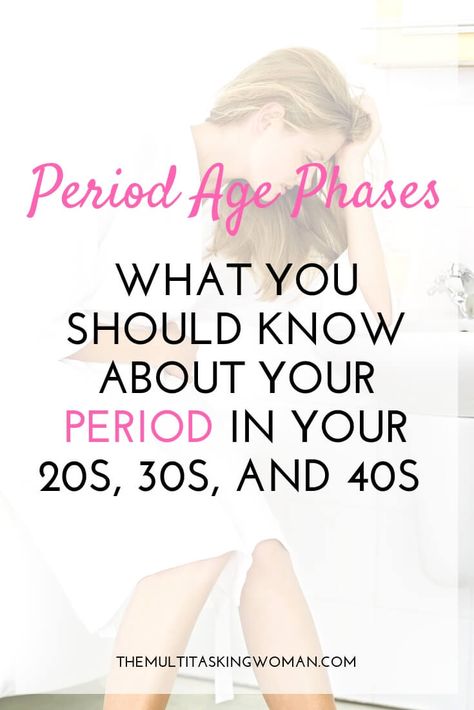 Period age phases - what you should know about your period | Just as our hair, skin, and body shape change as we age, so does our menstrual cycle. Find out how your periods will differ in your 20s, 30s and 40s. #womenshealth #menstrualcycle #periods #menstruation #pms #premenstrual #menopause #perimenopausal Menstruation Cycle, Menstrual Cycle Phases, Period Cramp Relief, Healthy Period, Low Estrogen Symptoms, Too Much Estrogen, Menstrual Health, Women Health Care, Your 20s