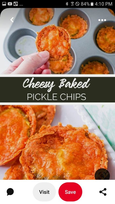 Ranch Appetizers, Pickle Appetizer Recipes, Baked Pickles, Pickle Appetizers, Dill Pickle Recipe, Dill Pickle Chips, Pickle Chips, Cheese Chips, Crispy Cheese