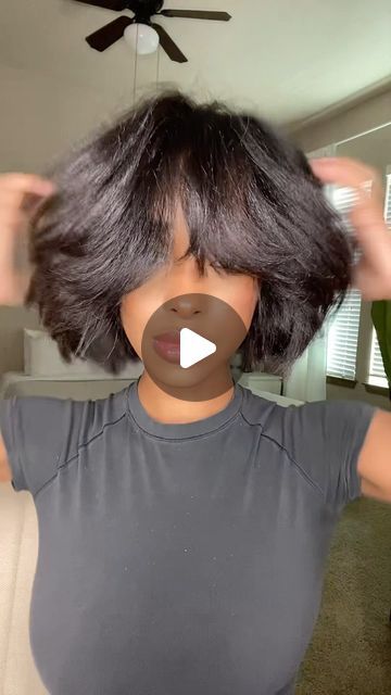 Simple Black Natural Hairstyles, Simple Black Hairstyles Natural, Short Layers Short Hair, Hair Flip Style, Sow In, Short Natural Hair Styles Easy, Peinado Natural, Ebony Hairstyles, 3c/4a Natural Hair