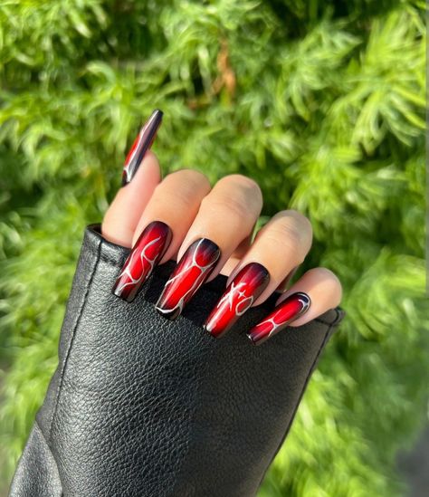 Nails Acrylic Neon, Leather Jacket Design, Concert Nails, Horror Nails, Emerald Nails, Witch Nails, Witchy Nails, Maroon Nails, September Nails