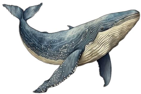 Humpback Whale Illustration, Humpback Whale Painting, Rabbit Winnie The Pooh, Whale Illustration, Whale Painting, Whale Print, A Whale, Vintage Kitsch, Humpback Whale