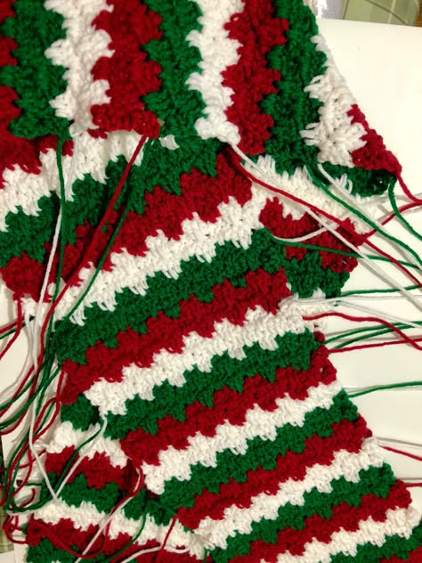 Joyful Holiday Crochet Scarf Pattern Christmas Crochet Scarf, Christmas Scarf Pattern, Christmas Scarf Crochet, Scarf Pattern Design, Crochet Stripe Scarf, Christmas Scarves, Crocheted Cowl, Crochet Scarf For Beginners, Crochet Christmas Hats