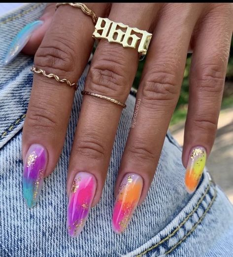 Summer Nails 2023, Colorful Nail, Nails 2023, Short Acrylic Nails Designs, Rainbow Nails, Neon Nails, Beach Nails, Hot Nails, Funky Nails