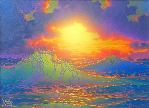 Loren D. Adams, 1945 | Surrealist painter | Tutt'Art@ | Pittura • Scultura • Poesia • Musica Loren Adams Art, Erin Hanson, Bel Art, Art Et Illustration, Visionary Art, Ethereal Art, New Wall, Funky Art, Claude Monet