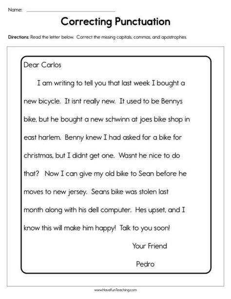 Proper Nouns - Have Fun Teaching Sentence Correction Worksheets, Capitalization Worksheets, Paragraph Worksheets, Capital Letters Worksheet, Proper Nouns Worksheet, Sentence Editing, Sentences Worksheet, Punctuation Worksheets, Read 180