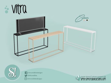 The Sims Resource - Vitra TV stand Sims 4 Tv Stand, Sims 4 Cc Furniture, Sims Community, Sims 4 Cc, Maxis Match, The Sims Resource, Sims Resource, The Sims 4, The Sims