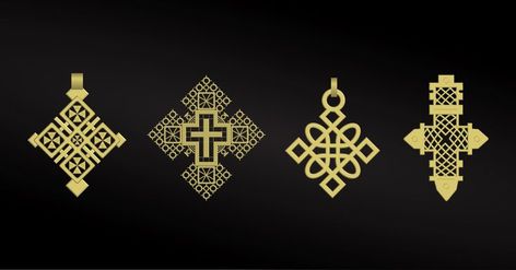 Ethiopian Coptic Cross, Ethiopian Cross Design, Ethiopian Tattoo Ideas, Ethiopian Cross Tattoo, Ethiopian Symbols, Ethiopia Tattoo, Ethiopian Tattoos, Orthodox Christianity Aesthetic, Ethiopian Tattoo