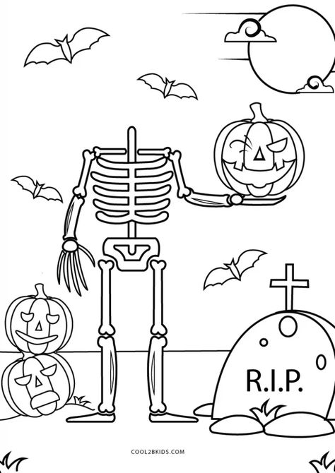 Free Printable Halloween Coloring Pages For Kids Simple Halloween Coloring Pages, October Coloring Pages Free Printable, Halloween Printables Free Templates, Halloween Coloring Pages Free Printable, Free Printable Halloween Coloring Pages, Dibujos Halloween, Halloween Activity Sheets, Halloween Coloring Pictures, Halloween Colouring