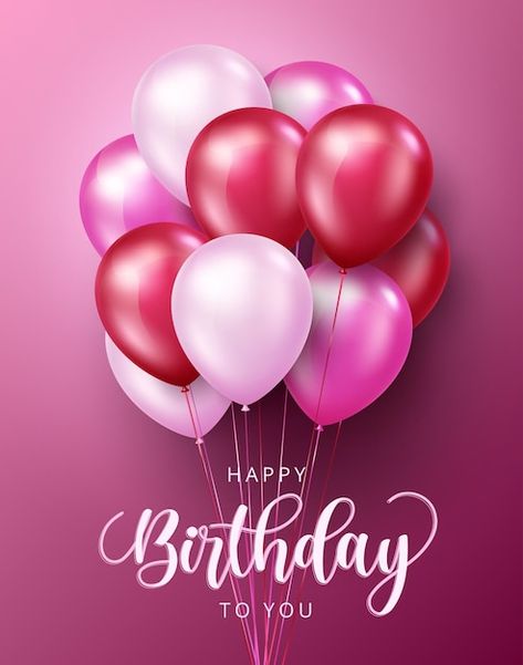 Happy Birthday Funny Images, Romantic Birthday Quotes, How To Wish Birthday, Vector Poster Design, Balloon Vector, Funny Happy Birthday Images, Happy Birthday Wishes Pics, Birthday Wishes Pics, Balloons Decoration