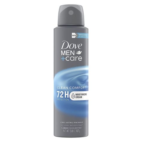 Dove Men+Care Antiperspirant Deodorant Clean Comfort Dry Spray For Men 72-hour Sweat and Odor Protection with Triple Defense Technology 3.8 oz Dove Antiperspirant, Body Spray For Men, Mens Deodorant, Dove Men Care, Skin Dryness, Dove Men, Deodorant Spray, Antiperspirant Deodorant, Men Care