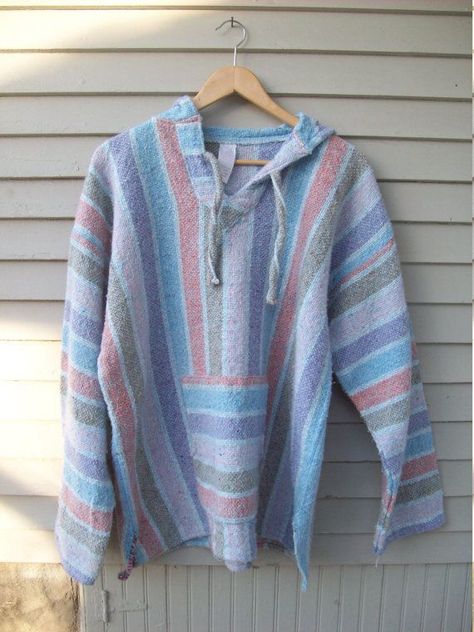 baja blanket jacket Baja Jacket, Camping Outfit, Baja Hoodie, Mexican Outfit, Blanket Coat, Lazy Day Outfits, Swag Style, Vintage Hoodies, Kangaroo Pouch