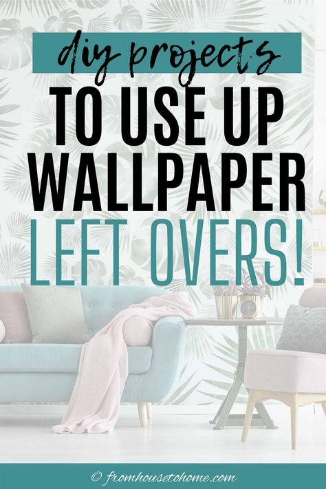 Wallpaper Craft Ideas and Home Decor Projects (15 Ways To Use Up Unused Wallpaper) Decorate With Wallpaper, Some Wallpaper, Arts And Crafts Home Decor, Wallpaper Crafts, Backsplash Wallpaper, Inexpensive Art, How To Make Headboard, Picture Molding, Wal Art