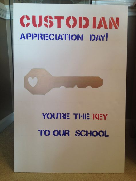 Custodian Appreciation Day poster. Lunch Boards, Cottagecore Classroom, Janitor Appreciation, Custodian Appreciation, Principal Office, Ptso Ideas, Staff Wellbeing, Kindness Notes, Kindness Club