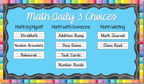 Math Daily 3 Choice Board mock-up Math Daily 3, Daily 3 Math, Creative Teaching Press, Choice Board, Math Journal, Math Writing, Math Talk, Daily 3, Daily Math