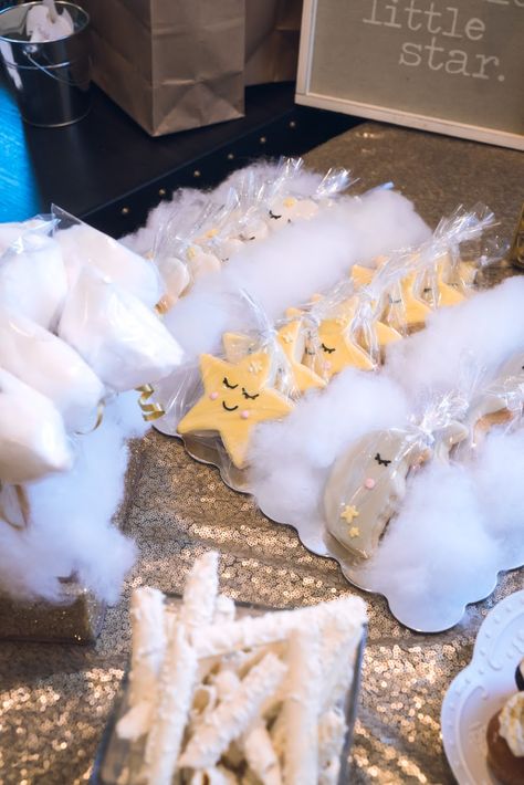 Cloud Candy Table, Cloud Dessert Table, Cloud Theme Gender Reveal, Baby Shower Cloud Theme, On Cloud 9 Baby Shower Theme, Cloud Gender Reveal, Cloud Cotton Candy, Cloud Baby Shower Theme, Baby Shower Stationary