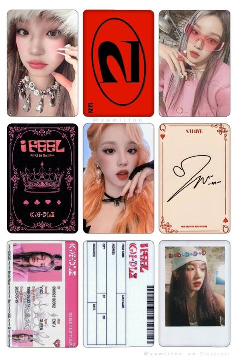 Yuqi G Idle, Photo Card Template, First Names, Card Template, K Pop, Photo Cards