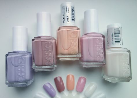 Essie Lilacism, Essie Penny Talk, Essie Ballet Slippers, Henley Regatta, Pretty Edgy, Essie Polish, Lady Like, Mint Candy, Classic Nails