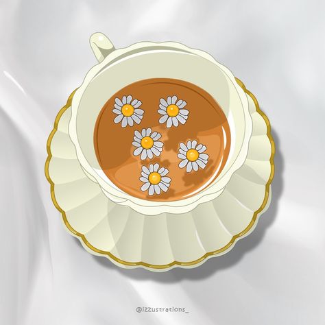 Cozy afternoon tea Flower In Teacup, Afternoon Tea Illustration, November Widget, Tea Cartoon, Notion Images, Daisy Tea, Autumn Doodles, Coffee Shop Logo Design, Bullet Journal Work