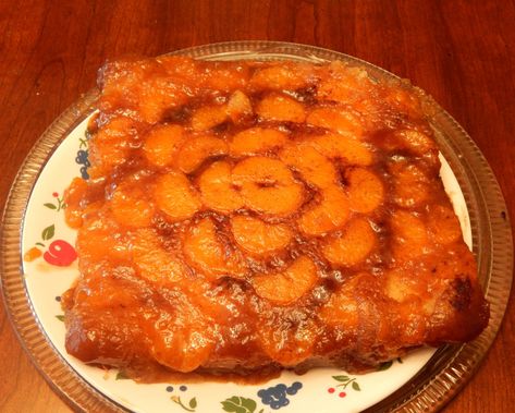 Mandarin Orange Upside-Down Cake | VegCharlotte Orange Upside Down Cake, Mandarin Cake, Year Of The Horse, Orange Cake, Upside Down Cake, Chinese Cooking, Rice Noodles, Mandarin Orange, Garam Masala