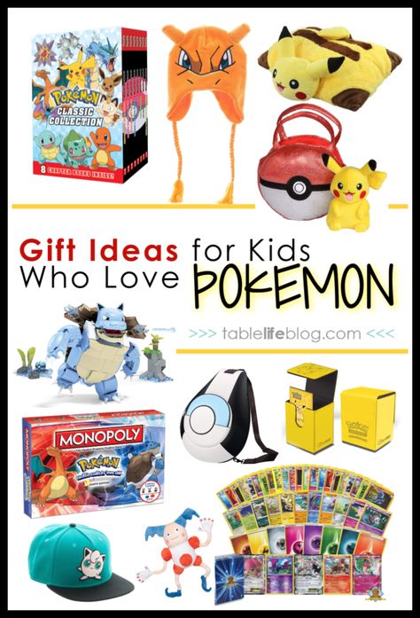 Looking for Pokemon gift ideas for a kiddo in your life? My kids and I sat down together and created this fun gift list to help out. Pokemon Gift Basket Ideas, Pokemon Gifts Kids, Pokemon Easter Basket, Pokemon Gift Ideas, Pokemon Christmas Gifts, Pokemon Easter, Pokemon Decor, Creative Easter Baskets, Pokémon Party