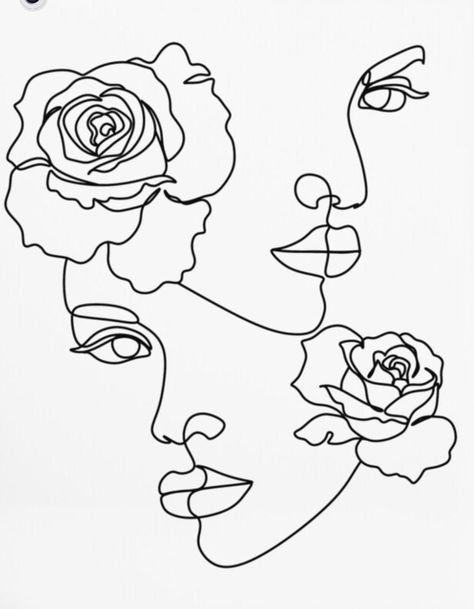 #CoolTattoos #TattooArt #InkMaster #TattooDesigns #InkedUp #TattooLovers #InkInspiration #TattooIdeas #CreativeInk #TattooStyle Female Line Art, Embroidered Canvas Art, Nature Symbols, Continuous Line Art, Face Line Drawing, Minimal Drawings, Line Art Vector, Abstract Face Art, Drawing Portrait