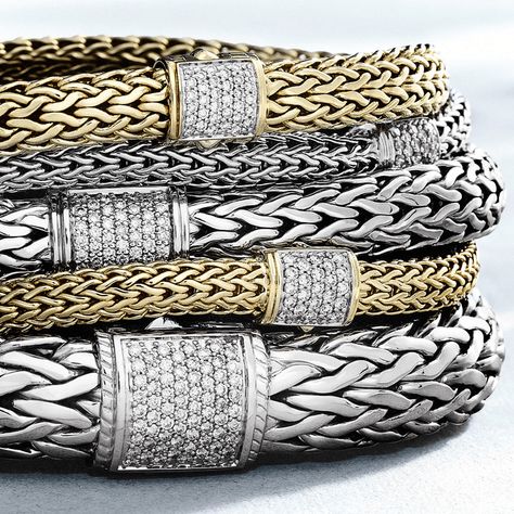 Make this season Iconic with John Hardy classic chain bracelets. Click to shop these bracelets and more. Hand-set Sterling Silver Bangle In Fine Jewelry Style, Luxury Hand-set Classic Sterling Silver Bracelet, Luxury Sterling Silver Braided Bracelets, John Hardy Mens Jewelry, John Hardy Necklace, John Hardy Bracelet, John Hardy Jewelry, Chain Bracelets, Bracelets Jewelry