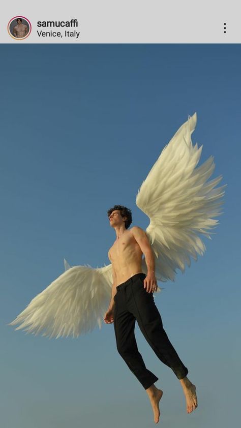 Angel Pose Reference Male, Angel Poses Reference, Angel Reference Pose, Human With Wings, Human Wings, 천사와 악마, Male Angels, Angel Flying, Pinterest Marketing Manager