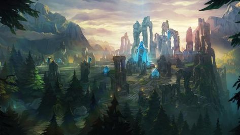 [43+] Summoner's Rift Wallpaper on WallpaperSafari League Of Legends Map, League Legends, Landscape Concept, Fantasy Places, Lol League Of Legends, Fantasy Art Landscapes, Environment Design, 판타지 아트, Fantasy Inspiration