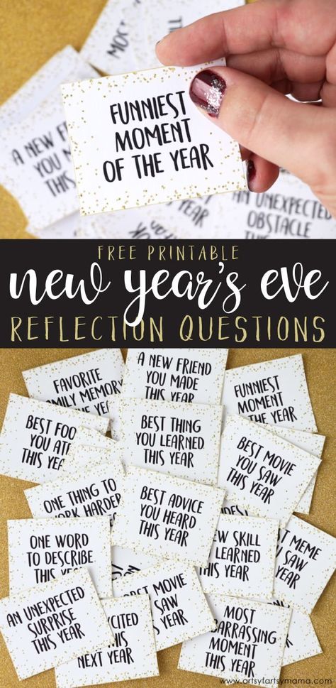 Free Printable New Year's Eve Reflection Questions Diy Kids Party, New Year's Eve Activities, Kids New Years Eve, New Years Eve Games, New Years Eve Day, New Year's Games, Fest Mad, Free Games For Kids, New Years Traditions