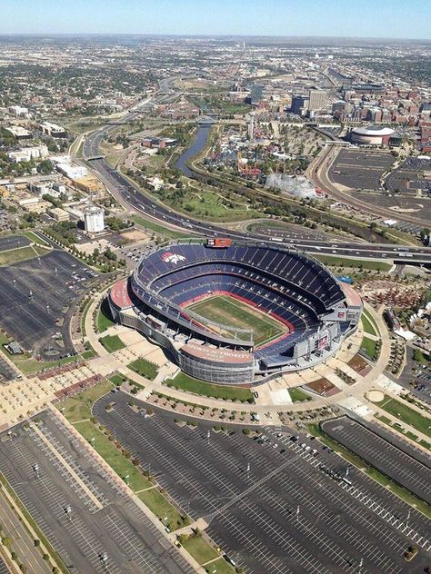 Sports Authority Field, Denver, CO Home of the Denver Bronco's Broncos Stadium, Denver Broncos Baby, Nfl Stadium, Broncos Cheerleaders, Denver Bronco, Nfl Broncos, Nfl Stadiums, Ravens Fan, Denver Broncos Football