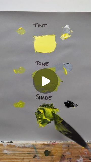 Nigel Sutcliffe on Instagram Tint Tone Shade Painting Ideas, Olive Green Paints, Easy Mandala Drawing, Art Theory, Simple Mandala, Grey Paint, Pigment Coloring, Titanium White, Green Paint