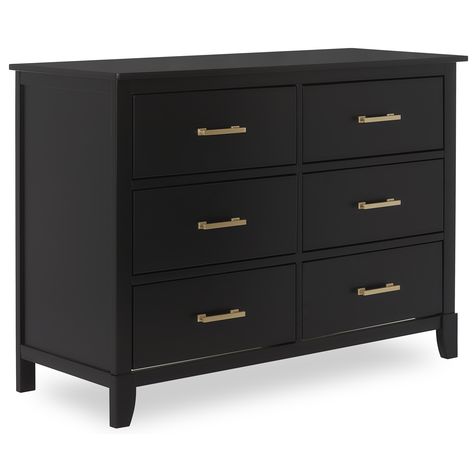 Dream On Me Universal Double Dresser in Black and Gold - Walmart.com Kids Bedroom Dresser, Childs Nursery, Transitional Sectional Sofas, Baby Dresser, Dresser Bed, Six Drawer Dresser, Stylish Nursery, Kids Dressers, Bedroom Dresser