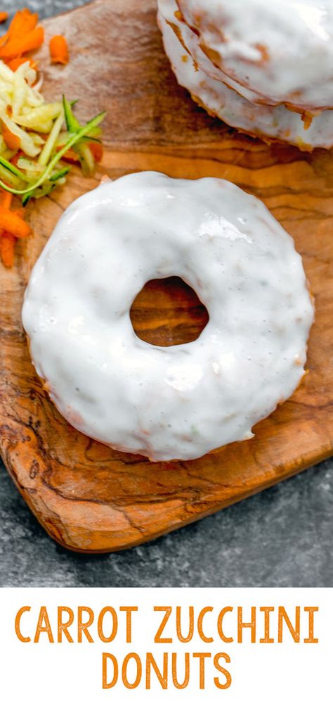 Greek Yogurt Icing, Donut Glazed, Yogurt Icing, Baked Doughnut, Baked Doughnut Recipes, Doughnut Recipes, Carrot Zucchini, Zucchini Chips Baked, Healthy Donuts