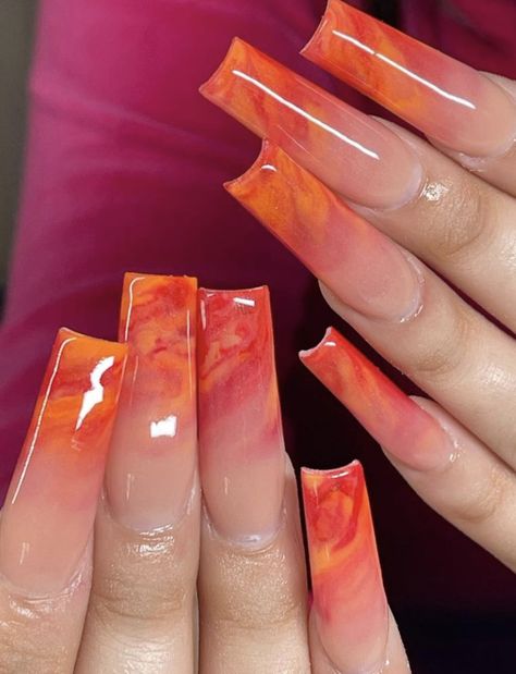 Marble Acrylic Nails, Tapered Square Nails, Long Acrylic Nail Designs, Cute Toe Nails, Drip Nails, Simple Acrylic Nails, Long Acrylic Nails Coffin, Long Square Acrylic Nails, Bling Acrylic Nails