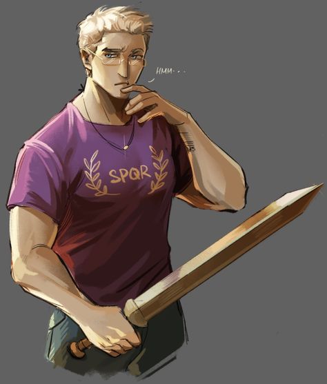 Jason Grace Fanart, Jason Percy Jackson, Jason Grace Fan Art, Demigod Diaries, Old Man Glasses, Jason And Percy, Man Glasses, Pjo Fanart, Pjo Hoo