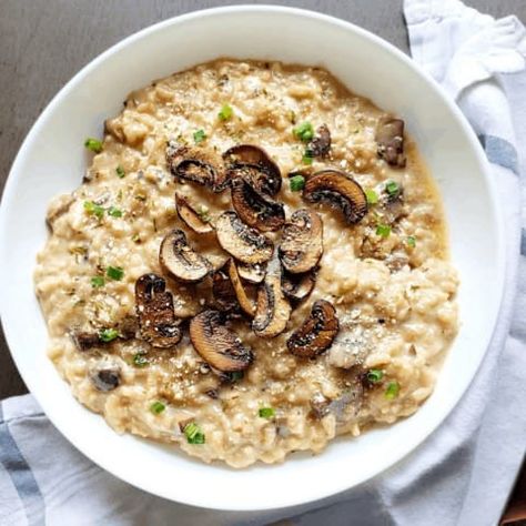 Restaurant Style Risotto Recipe - Profusion Curry Gluten Free Rice Recipes, Profusion Curry, Vegan Mushroom Risotto, Vegetarian Risotto, Buttered Vegetables, Creamy Salad Dressing, Italian Family, Vegan Mushroom, Risotto Recipe