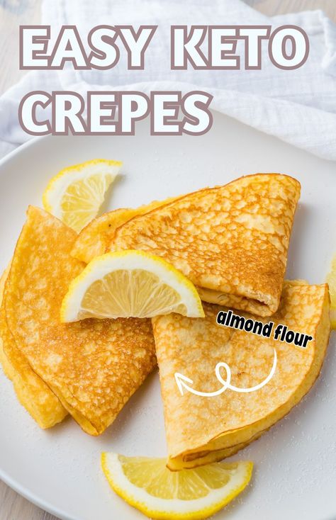 Transform your mealtime with savory keto crepes that are as nutritious as they are delicious. This recipe highlights almond flour and cottage cheese, providing a perfect base for fillings like sautéed veggies or spiced meat. Enjoy a guilt-free, gluten-free meal that keeps you satisfied and on track! Keto Cottage Cheese Recipes Breakfast, How To Make Crepes Easy, Veggie Crepes, Cottage Cheese Keto Recipe, Keto Crepe, Keto Crepes Recipe, Blender Crepes, Low Carb Crepe, Lemon Crepes