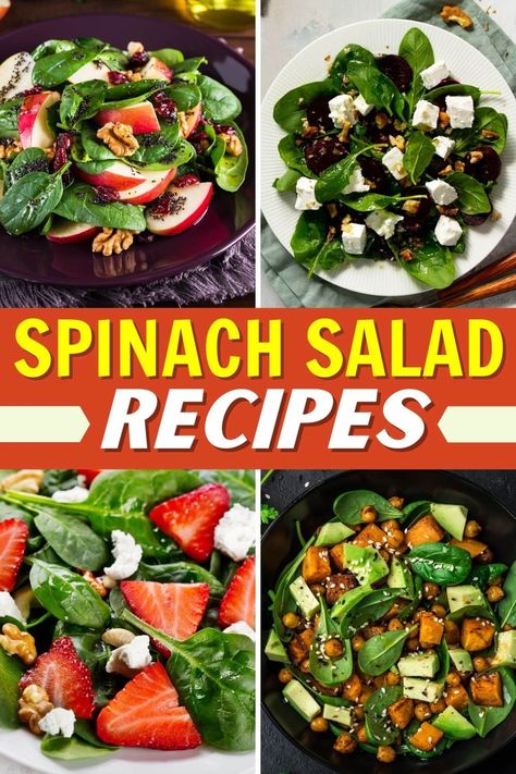 Spinach Salad Recipes Easy, Lettuce Recipes, Pumpkin Salad, Spinach Salad Recipes, Recovery Food, Cranberry Almond, Cooking Easy, Fun Salads, Spinach Recipes