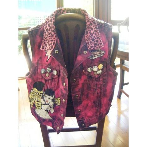 Punk Vest, Biker Fashion, Punk Culture, Battle Jacket, Diy Jacket, Vest Style, Skull Clothing, Purple Jacket, Quirky Fashion